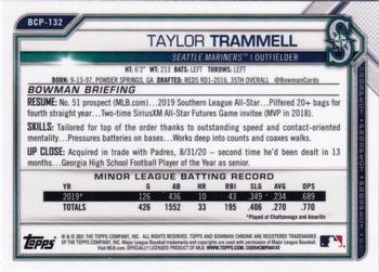 2021 Bowman - Chrome Prospects Atomic Refractor #BCP-132 Taylor Trammell Back