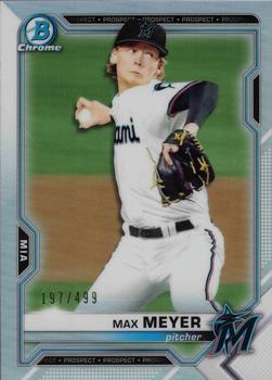 2021 Bowman - Chrome Prospects Refractor #BCP-66 Max Meyer Front
