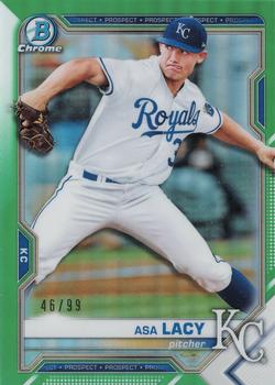 2021 Bowman - Chrome Prospects Green Refractor #BCP-83 Asa Lacy Front
