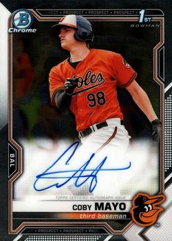2021 Bowman - Chrome Prospect Autographs #CPA-CMA Coby Mayo Front