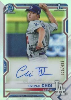2021 Bowman - Chrome Prospect Autographs Refractor #CPA-HC Hyun-il Choi Front