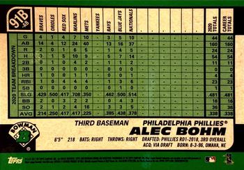 2021 Bowman - 1991 Bowman Baseball #91B-AB Alec Bohm Back