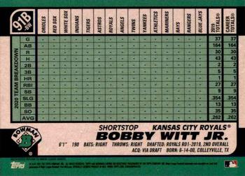 2021 Bowman - 1991 Bowman Baseball #91B-BW Bobby Witt Jr. Back