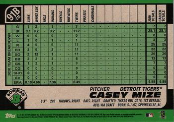 2021 Bowman - 1991 Bowman Baseball #91B-CM Casey Mize Back