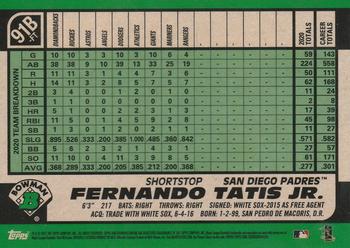 2021 Bowman - 1991 Bowman Baseball #91B-FT Fernando Tatis Jr. Back