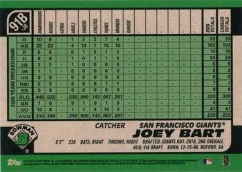 2021 Bowman - 1991 Bowman Baseball #91B-JB Joey Bart Back