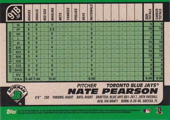 2021 Bowman - 1991 Bowman Baseball #91B-NP Nate Pearson Back