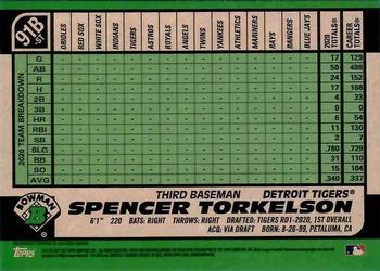 2021 Bowman - 1991 Bowman Baseball #91B-ST Spencer Torkelson Back