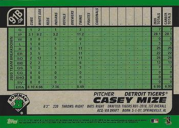 2021 Bowman - 1991 Bowman Baseball Atomic Refractor #91B-CM Casey Mize Back
