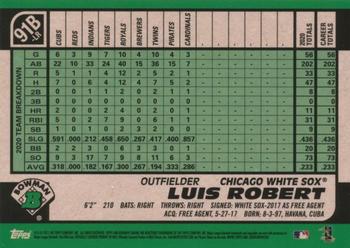 2021 Bowman - 1991 Bowman Baseball Atomic Refractor #91B-LR Luis Robert Back