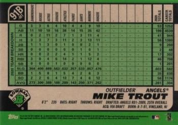 2021 Bowman - 1991 Bowman Baseball Atomic Refractor #91B-MT Mike Trout Back