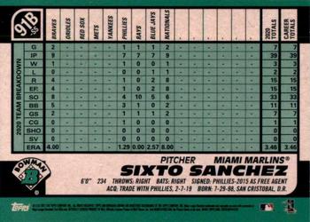 2021 Bowman - 1991 Bowman Baseball Atomic Refractor #91B-SS Sixto Sanchez Back