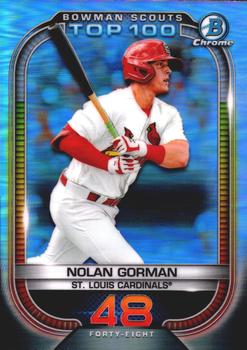 2021 Bowman - Chrome Bowman Scouts Top 100 #BTP-48 Nolan Gorman Front