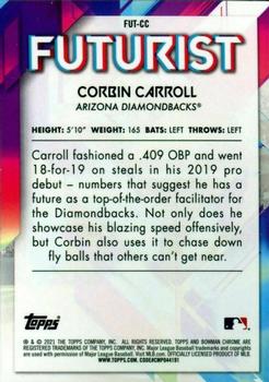 2021 Bowman - Chrome Futurist #FUT-CC Corbin Carroll Back