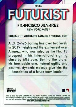 2021 Bowman - Chrome Futurist #FUT-FA Francisco Alvarez Back