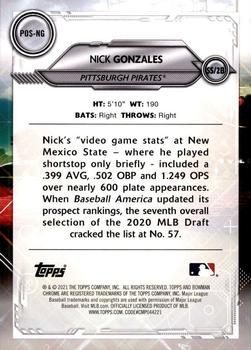 2021 Bowman - Chrome Positional Promise #POS-NG Nick Gonzales Back