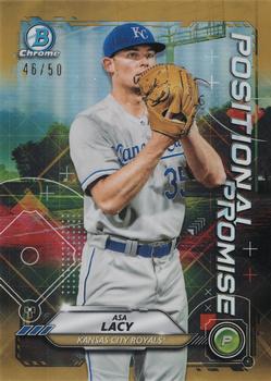 2021 Bowman - Chrome Positional Promise Gold Refractor #POS-AL Asa Lacy Front