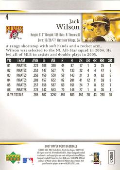 2007 Upper Deck MLB Promotional Team Packs #4 Jack Wilson Back