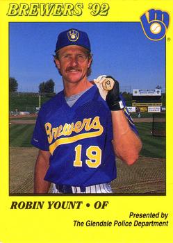 1992 Milwaukee Brewers Police - Glendale Police Department #NNO Robin Yount Front