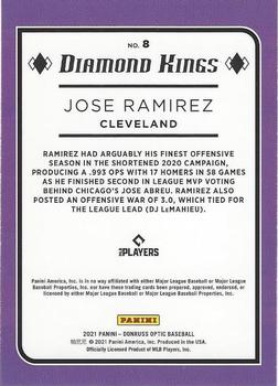2021 Donruss Optic #8 Jose Ramirez Back