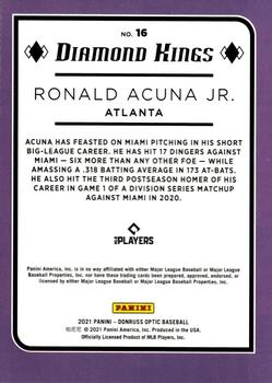 2021 Donruss Optic #16 Ronald Acuna Jr. Back