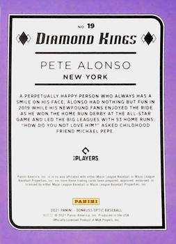 2021 Donruss Optic #19 Pete Alonso Back