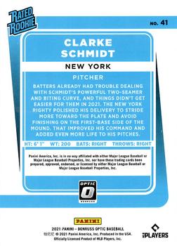 2021 Donruss Optic #41 Clarke Schmidt Back