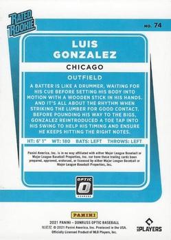 2021 Donruss Optic #74 Luis Gonzalez Back