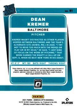 2021 Donruss Optic #81 Dean Kremer Back