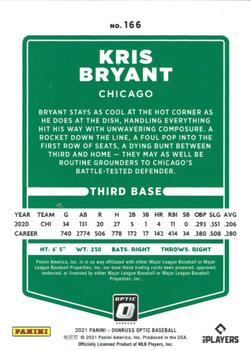 2021 Donruss Optic #166 Kris Bryant Back