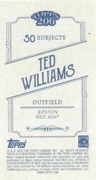 2021 Topps 206 #NNO Ted Williams Back