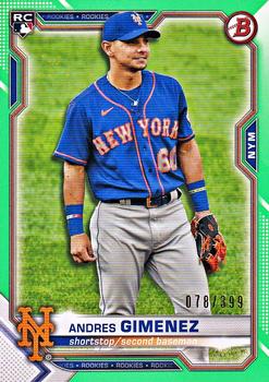 2021 Bowman - Neon Green #8 Andres Gimenez Front