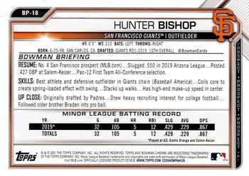 2021 Bowman - Prospects Fuchsia #BP-18 Hunter Bishop Back
