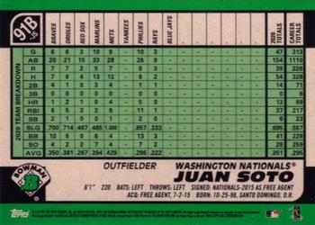 2021 Bowman - 1991 Bowman Baseball Aqua Refractor #91B-JS Juan Soto Back