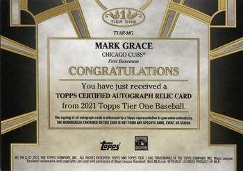 2021 Topps Tier One - Autograph Tier One Relics #T1AR-MG Mark Grace Back
