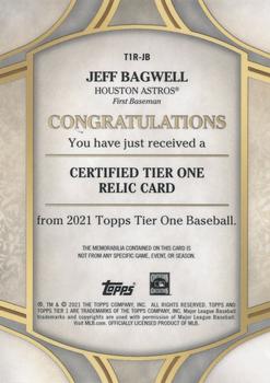 2021 Topps Tier One - Tier One Relics #T1R-JB Jeff Bagwell Back