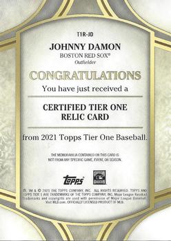 2021 Topps Tier One - Tier One Relics #T1R-JD Johnny Damon Back