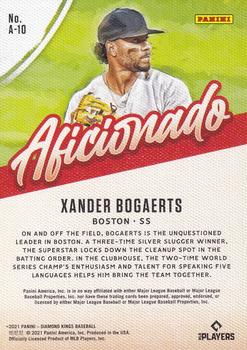2021 Panini Diamond Kings - Aficionado #A-10 Xander Bogaerts Back