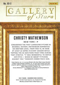 2021 Panini Diamond Kings - Gallery of Stars #GS-2 Christy Mathewson Back