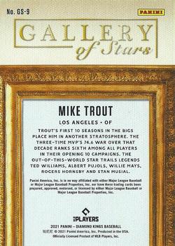 2021 Panini Diamond Kings - Gallery of Stars #GS-9 Mike Trout Back