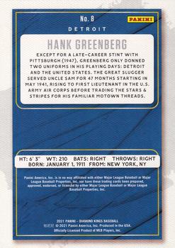 2021 Panini Diamond Kings - Artist's Proof Blue #8 Hank Greenberg Back
