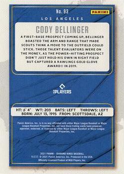 2021 Panini Diamond Kings - Framed Blue #93 Cody Bellinger Back