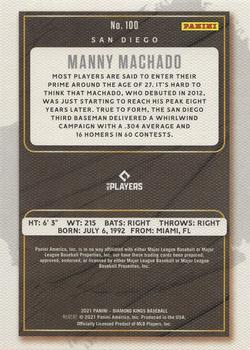 2021 Panini Diamond Kings - Framed Gray #100 Manny Machado Back