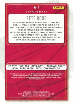 2021 Panini Diamond Kings - Framed Red #7 Pete Rose Back