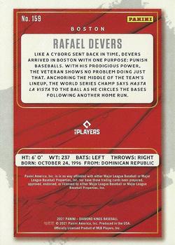 2021 Panini Diamond Kings - Framed Red #159 Rafael Devers Back