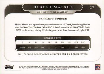 2021 Topps x Derek Jeter: Captain's Crew #27 Hideki Matsui Back