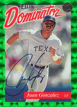 1993 Donruss - Elite Dominators Autographed #11 Juan Gonzalez Front