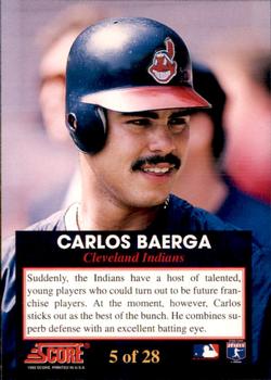 1993 Score - The Franchise #5 Carlos Baerga Back