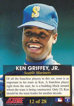 1993 Score - The Franchise #12 Ken Griffey, Jr. Back