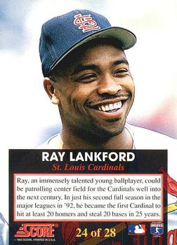 1993 Score - The Franchise #24 Ray Lankford Back